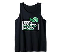 Cóctel 100% Mojito Mood Lime Mint Camiseta sin Mangas