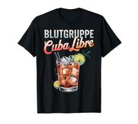 Cóctel Bartender Despedida de Soltera Blutgruppe Cuba Libre Camiseta