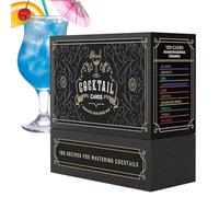 Cóctel Card Set, Paper Bartending Cue Cards, Clearly Labeled Drink Recipe Guide, Pocket Bars Reference, Ideal para fiestas, eventos, mujeres, hombres, Professional Mixologist Gift