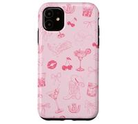 Cóctel Cowgirl Pink Western Martini Lover Preppy Coquette Carcasa para iPhone 11