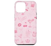 Cóctel Cowgirl Pink Western Martini Lover Preppy Coquette Carcasa para iPhone 12 Pro MAX
