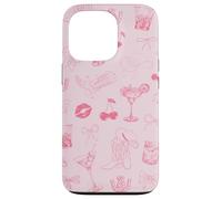 Cóctel Cowgirl Pink Western Martini Lover Preppy Coquette Carcasa para iPhone 13 Pro