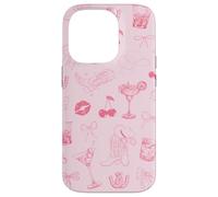 Cóctel Cowgirl Pink Western Martini Lover Preppy Coquette Carcasa para iPhone 14 Pro