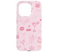 Cóctel Cowgirl Pink Western Martini Lover Preppy Coquette Carcasa para iPhone 15 Pro