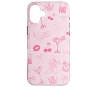 Cóctel Cowgirl Pink Western Martini Lover Preppy Coquette Carcasa para iPhone 16 Plus