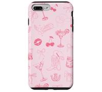Cóctel Cowgirl Pink Western Martini Lover Preppy Coquette Carcasa para iPhone 7 Plus/8 Plus