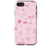 Cóctel Cowgirl Pink Western Martini Lover Preppy Coquette Carcasa para iPhone SE (2020) / 7/8