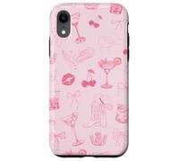 Cóctel Cowgirl Pink Western Martini Lover Preppy Coquette Carcasa para iPhone XR