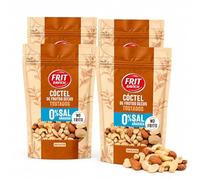 Cóctel de frutos secos tostados sin Sal, almendras, Anacardos, Avellana y Cacahuates, Alto contenido de fibra, Fuete de proteínas y Magnesio, Sin Gluten, Producto sin sal, Contiene 4 unidad de 110 g