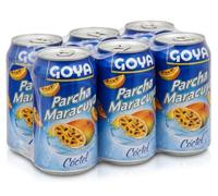 Cóctel de Parcha Maracuya - Zumo de Fruta de la Pasión Refrescante - Pack de 6 Latas de 284 ml - Bebida Tropical - Goya - Ideal para Cócteles y Meriendas - Sabor Intenso y Cítrico - NEXU