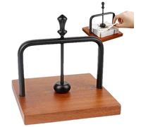 Cóctel Napkin Holder - Soporte de Base de Madera Pesada, brazo de metal duro, dispensador de papel duradero, estilo rústico vintage, diseño antideslizante estable | Decoración de escritorio