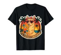 Cóctel Vintage de Llama Divertido para Mujer It's 5 O'Clock Somewhere Camiseta