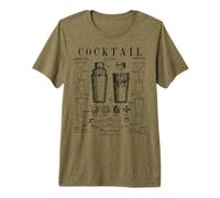 Coctelera Bartender Bar Bebidas Alcohólicas Patente Vintage Camiseta Premium