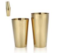 Coctelera, coctelera Boston de acero inoxidable 17 oz/26 oz Coctelera Martini Coctelera para coctelería y barra casera(Oro)