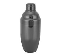 Coctelera de acero inoxidable de 16 oz Coctelera de 3 piezas Conjunto de barra de coctelera de lata Martini Shaker Bartender Shaker Kit Boston Shaker Coctelera profesional con colador 500 cc(Negro)