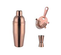 Coctelera de Acero Inoxidable, Juego De Coctelera Arcoíris Acero Inoxidable 1 A 5 Piezas, 750 Ml, Con Colador, Vaso Medidor, Kit Barman, Herramienta Barra(Pink)