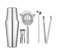 Coctelera de Acero Inoxidable/Vidrio Coctelera Profesional De Acero Inoxidable For Barman, Copa Vino, Mezclador Cócteles, Martini, Juego Barra(5pcs 750x600)