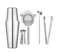 Coctelera de Acero Inoxidable/Vidrio Coctelera Profesional De Acero Inoxidable For Barman, Copa Vino, Mezclador Cócteles, Martini, Juego Barra(5pcs 600x450)
