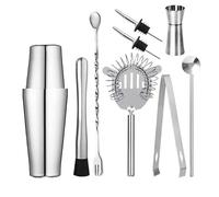 Coctelera de Acero Inoxidable/Vidrio Coctelera Profesional De Acero Inoxidable For Barman, Copa Vino, Mezclador Cócteles, Martini, Juego Barra(9pcs 600x450)