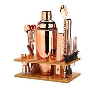 Coctelera de Cóctel,Barman Juego De Coctelera 16 Uds, Kit Barman Acero Inoxidable para Mezclador, Accesorios para Herramientas Barras Vino Amantes de Los Cócteles