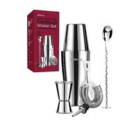 Coctelera de cóctel de regalo, juego de coctelera Boston prémium de 750 ml y 550 ml, set de regalo, juego de accesorios de coctelera, coctelera para cócteles, cuchara de 6 piezas