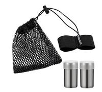 coctelera de especias al aire libre - Pequeña coctelera de camping, botellas de condimento de acero inoxidable con tapa y bolsa de transporte | Dispensores de pimienta sal de viaje en ese momento,