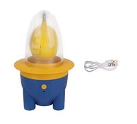 Coctelera de huevos mini eléctrica portátil con carga USB dorada para cocina (azul)