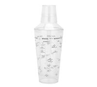 Coctelera de plástico de 24 onzas de recetas de 3 piezas coctelera Boston con tapa Colador de medición profesional para coctelera Boba Tea Shaker Bar Herramientas Bartender Kit