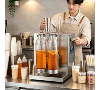 Coctelera de té con leche de 120W, máquina agitadora de té con leche de doble marco, acero inoxidable, 340RPM, for té con leche Boba