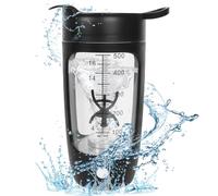 Coctelera eléctrica, batido de proteínas, 600 ml, recargable por USB, batido automático, con compartimento para polvo, adecuado para batidos de proteínas, reemplazo de comidas, sin BPA, color negro