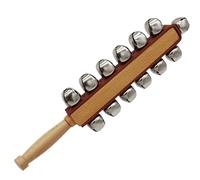 Coctelera musical para niños - Instrumento de percusión manual de madera, 13 campanas tintineantes, juguete de aprendizaje temprano de los niños, herramienta de educación temprana, accesorio de PE