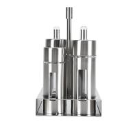 Coctelera premium de acero inoxidable 304 con ventana de visualización, dispensador de condimentos de sal duradero para cocina casera, restaurante, barbacoa, camping, picnic (4 cabeza)
