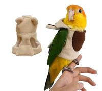 Cócteles de arneses de pájaro: forma de oso de traje lindo, ropa cálida de otoño e invierno | Loros, tórtolas, tela versátil para pájaros, para festivales, sesiones de fotos, juego de