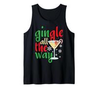 Cócteles Gingle All The Way Gin Divertidos Navidad Camiseta sin Mangas