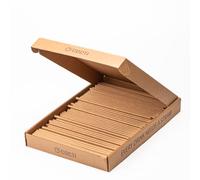 Cocti Pajitas de papel - Pajitas de papel increíblemente duraderas, 100% biodegradables, sin molestos sabores de papel, adecuadas para bebidas frías, 200 mm x 6 mm, color marrón, 300 unidades.