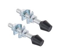 CoCud Abrazadera de palanca con punta redondeada de husillo, diámetro de rosca M10, 87 mm de longitud total, cabeza de goma de acero al carbono, 2 piezas