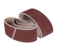 CoCud Bandas de Lija 533 x 100mm, Bandas Abrasiva de Alumina, 80/120/150/240/400 Granos para Lijadora de Banda, Herramienta para Tallar Cuchillos, Metalurgia, Madera, 15 Pcs