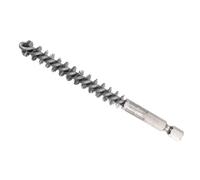 CoCud Cepillo para Agujeros Diámetro de 10 mm Longitud de 75 mm Alambre de Acero Inoxidable Retorcido con Vástago Hexagonal de 1/4" - (Aplicaciones: para Taladro Eléctrico)