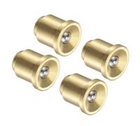 CoCud Copa de Aceite de Latón con Botón de Empuje y Brida | Rosca Macho de 8 mm | Pezón Engrasador de Bola de Latón - (Aplicaciones: para Sistema de Lubricación), 4 Piezas