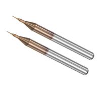 CoCud Fresas de Extremo de Maíz, Diámetro de Corte de 0.3mm, Vástago de 3.175mm 1/8", Brocass de Carburo de Tungsteno Recubiertas de Ti para Fresadoras CNC, 2 Piezas
