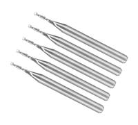 CoCud Fresas de Extremo En Espiral Vástago de 1/8" 1.2mm x 6mm Carburo Sólido de 2 Flautas para Fresadoras CNC - (Uso: para Contrachapado Madera Plástico) 5 Piezas