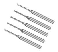 CoCud Fresas de Extremo En Espiral Vástago de 1/8" 1.5mm x 12mm Carburo Sólido de 2 Flautas para Fresadoras CNC - (Uso: para Contrachapado Madera Plástico) 5 Piezas