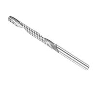 CoCud Fresas de Extremo en Espiral, Vástago de 1/8" 3mm x 28mm de Carburo Sólido de 1 Flauta para Fresadora CNC - (Aplicaciones: para Contrachapado), 1 Pieza