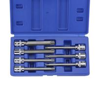 CoCud Juego de Puntas Torx T25 T30 T40 T45 T50 T55 T60 3/8" Drive Puntas de Acero Cr-V Socket S2 - (Aplicaciones: para Aplicación de Sujetadores) 7 Piezas