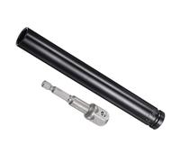 CoCud Juego de Vasos de Impacto Profundo, Vasos de 17mm de 8" de Longitud con Encaje de 1/2", Set de Accesorios de Vasos de 6 Puntos de Acero CR-V con Adaptador de 1/27"