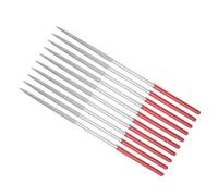 CoCud Lima de Aguja Recubierta de Diamante Grano 150 Vástago de 3mm Longitud de 140mm Herramienta de Afilado Con Limas Redondas de Diamante para Metal Vidrio Piedra 10 Piezas