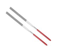 CoCud Lima de Aguja Recubierta de Diamante Grano 150 Vástago de 3mm Longitud de 140mm Herramienta de Afilado Con Lima Plana de Diamante para Metal Vidrio Piedra 2 Piezas