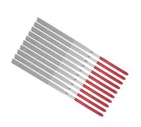 CoCud Lima de Aguja Recubierta de Diamante Grano 150 Vástago de 3mm Longitud de 140mm Herramienta de Afilado Con Lima Plana de Diamante para Metal Vidrio Piedra 10 Piezas