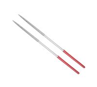 CoCud Lima de Aguja Recubierta de Diamante Grano 150 Vástago de 3mm Longitud de 140mm Herramienta de Afilado de Limas Redondas de Diamante para Metal Vidrio Piedra 2 Piezas