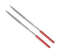 CoCud Lima de Aguja Recubierta de Diamante Grano 150 Vástago de 4mm Longitud de 160mm Herramienta de Afilado de Lima Triangular de Diamante para Metal Vidrio Piedra 2 Piezas